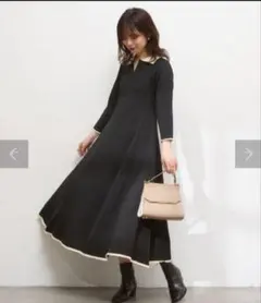 osono配色スキッパー衿ニットワンピース ワンピース ニット osono