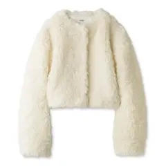 【美品】SNIDEL Sustainableショートボアコート WHT