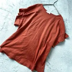 エニィスィス　クルーネックカットソー　2　オレンジ　シンプル　エニシス