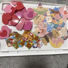 平成レトロ　シールフレーク　まとめ売り　ハート　動物　枚数不明