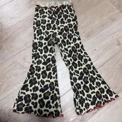 マーキーズ　ヒョウ柄　ソウガラワッフルフレアパンツ