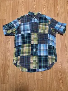 Journal Standard 半袖　パッチワーク　チェックシャツ