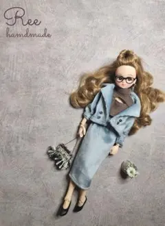 リカちゃん服 ハンドメイド リカちゃん Pコート　セットアップ 22cm ドール