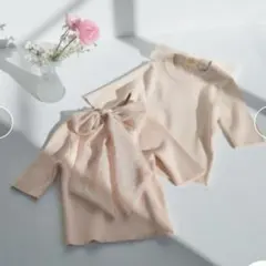 PEACH JOHN ピーチジョン バックリボンニットプルオーバー　半袖のサムネイル