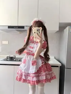 MARS ダブルりぼんギンガムキャミワンピース レッド - メルカリ