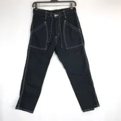 リー ダンガリーズ ベイカーイージー クロップドパンツ ブラック LM5922