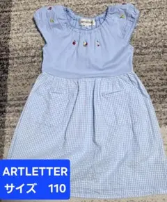 ARTLETTER 水色ノースリーブワンピース 110のサムネイル