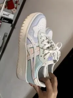 アシックス Asicsレディース靴 スニーカー レディース 白色アクアマリン