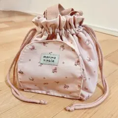 morino wrinkle おむつポーチ 花柄　巾着　ポーチ　しまむら