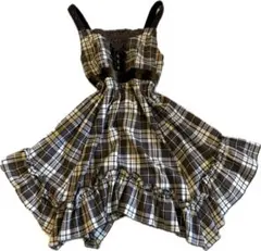 axes femme ノースリーブ ワンピース チェック フェアリー系 森ガール