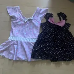 マイメロ柄水着とハート柄水着セット