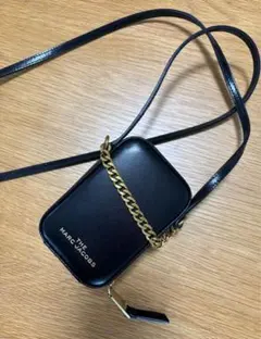 MARC JACOBS ブラックミニショルダーバッグ