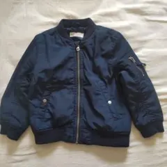 H&M MA-1 ミリタリージャケット 100 ネイビー キッズ ベビー