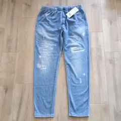 AZUL★定価6800円★ライトブルー ダメージ加工 デニムパンツ