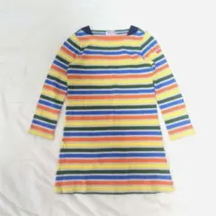 ミキハウス　女の子　ストライプ　ボーダー　ワンピース　120cm