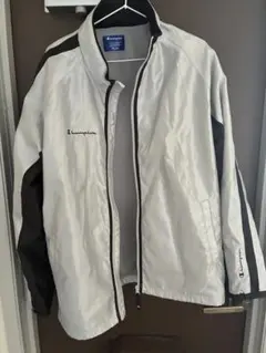 Champion ナイロンジャケット シルバーLサイズ