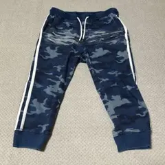 BAYCREST メンズ　デニム色迷彩柄　七部パンツ　L ２本ライン