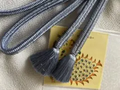 道明　冠組　帯締　錆浅葱　未使用品