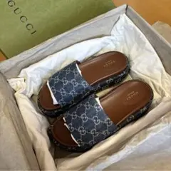 美品❣️】GUCCI GG Marmont サンダル ライトブルー 23cm - メルカリ