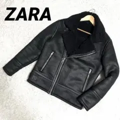 ✨美品✨ZARA ムートンジャケット B-3 ライダース レザージャケット M