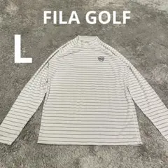 ゴルフウェア　FILA GOLF トップス　Lサイズ　ホワイト　ボーダー