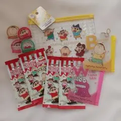 クレヨンしんちゃん メッシュケースとラバーマスコットとクリップセット　未使用