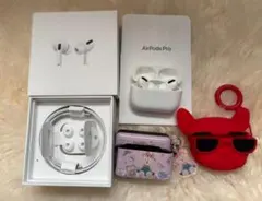 美品: AirPods Pro 第一世代 本体 充電ケース、カバー付き