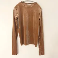 Journal Standard ベロア風ロングスリーブ　オレンジ　トップス