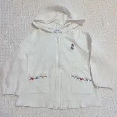 ファミリア　刺繍　ファミくん　フード付きカーディガン