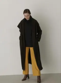 digne ディニュthrow shawl coat - khakiストール - メルカリ
