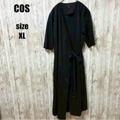 【COS】ラップワンピース ブラック 半袖 XL シンプル きれいめカジュアルのサムネイル