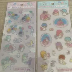 即日匿名配送♡サンリオ キキララ キラぷくシール 2種セット