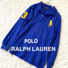 Polo Ralph Lauren 長袖ポロシャツ ロゴ 130cm 刺繍 青