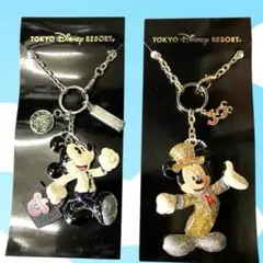 東京ディズニーミッキー　バックチャーム　キーチェーン　2個セット