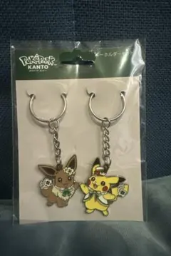 ポケパークカントー ピカチュウ イーブイ カーニバル衣装 キーホルダー