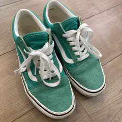 VANS グリーンスニーカー23.5cm