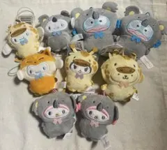 サンリオキャラクターズ ぬいぐるみ キーホルダー 動物の被り物シリーズ