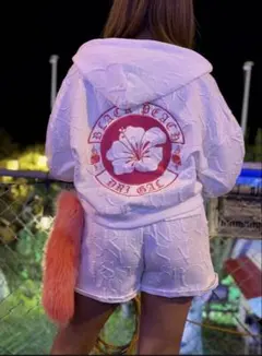 【UNI様専用】BLACKPEACH ドリギャル ハイビスカス刺繍セットアップ