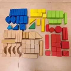 木製積み木セット カラフル 知育玩具