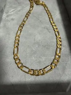 18K刻印入り フィガロチェーン ネックレス 55cm