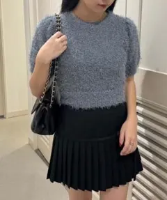 one after another NICE CLAUP シャギーニット 半袖