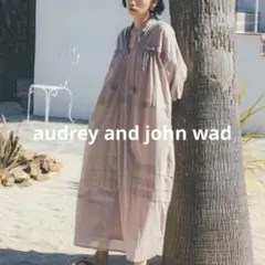 audrey and john wad♡コットンスタンドカラータックワンピース