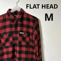 FLAT HEAD フラットヘッド　ネルシャツ　ブロックチェック　M