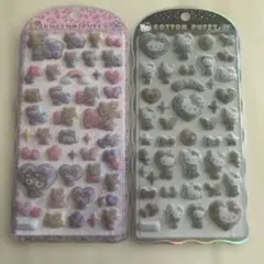 【正規品】ハローキティ COTTON PUFFY シール 2種セット