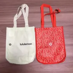 最新柄 lululemon ルルレモンショッパー、エコバッグ 大小2点セット