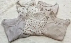 み*ん様 西松屋長袖肌着110cmうさぎ柄など5枚セット