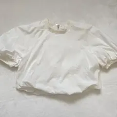 ZARA ホワイト バルーンスリーブ トップス 美品