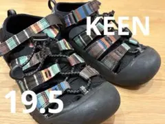 19.5 keen キーンアウトドアサンダル ブラック・マルチカラー