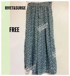 RIVET&SURGE 花柄ワイドパンツ フリーサイズ