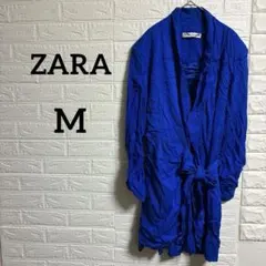 海外古着♡ZARA【M】ブルーコートカーディガン 羽織り